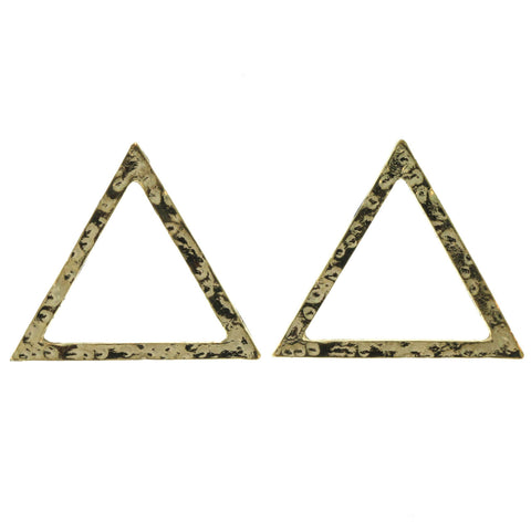 Gold-Tone Metal Stud-Earrings