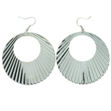 Silver-Tone Metal Dangle-Earrings