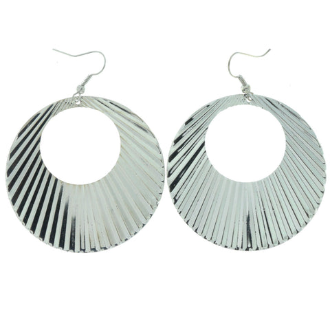 Silver-Tone Metal Dangle-Earrings