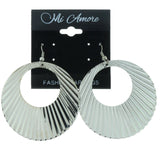 Silver-Tone Metal Dangle-Earrings
