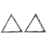 Silver-Tone Metal Stud-Earrings