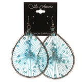 Sequin Dangle-Earrings Blue & Black Colored #LQE3375