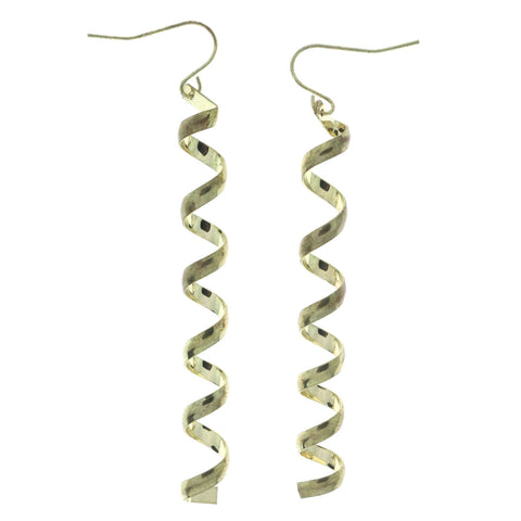 Gold-Tone Metal Drop-Dangle-Earrings