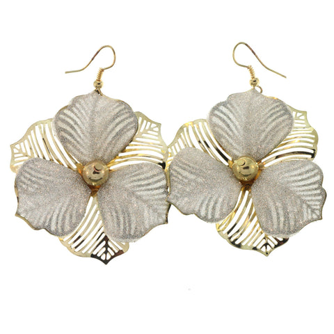 Silver-Tone & Gold-Tone Metal Dangle-Earrings
