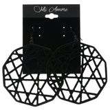 Black Metal Dangle-Earrings LQE353