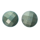 Glitter Sparkle Stud-Earrings With Bead Accents Blue & Green Colored #LQE3601