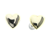 Heart Stud-Earrings Gold-Tone & Clear Colored #LQE3610
