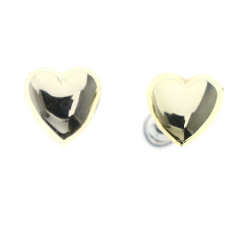 Heart Stud-Earrings Gold-Tone & Clear Colored #LQE3610