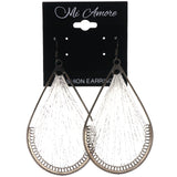 Silver-Tone & Bronze-Tone Colored Metal Dangle-Earrings #LQE3629