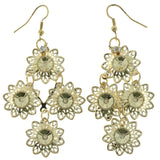 Gold-Tone Metal Chandelier-Earrings