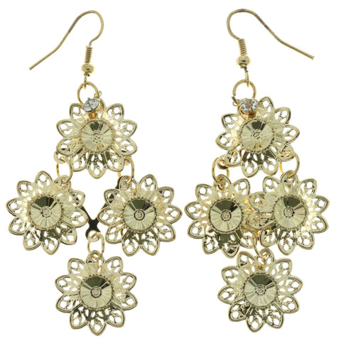 Gold-Tone Metal Chandelier-Earrings