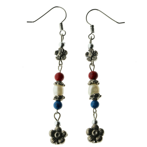 Mi Amore Dangle-Earrings Silver-Tone/Multicolor