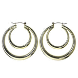 Gold-Tone Acrylic Hoop-Earrings #LQE3724