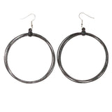 Glitter Sparkle Dangle-Earrings Bronze-Tone & Green Colored #LQE3728