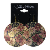Flower Dangle-Earrings Purple & Multi Colored #LQE3732