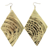 Gold-Tone Metal Dangle-Earrings