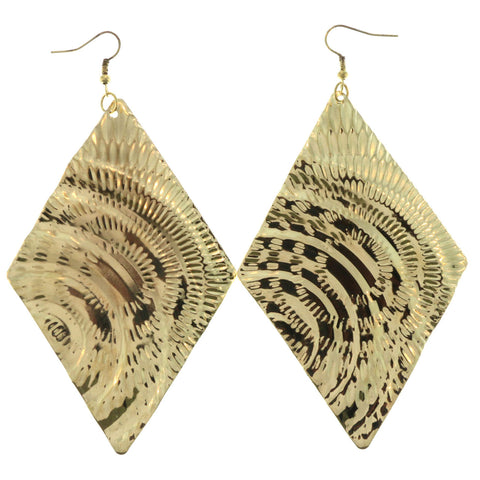 Gold-Tone Metal Dangle-Earrings