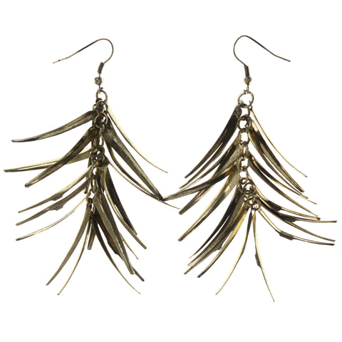 Gold-Tone Metal Dangle-Earrings #LQE3795