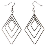 Silver-Tone Metal Dangle-Earrings #LQE3869