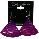 Purple Shell Dangle-Earrings #LQE3911
