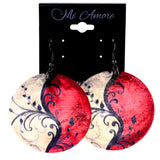 Leaf Dangle-Earrings White & Multi Colored #LQE3919