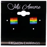 Rainbow Stud-Earrings Colorful #LQE3931