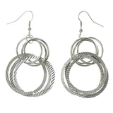 Silver-Tone Metal Dangle-Earrings #LQE3948