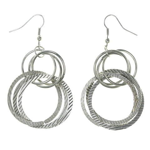 Silver-Tone Metal Dangle-Earrings #LQE3948