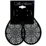 Filigree Dangle-Earrings Black Color  #LQE4181