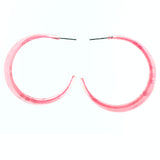 Lace Sequins Dangle-Earrings Pink & Clear Colored #LQE4202
