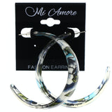 Flower Dangle-Earrings White & Multi Colored #LQE4203