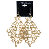 Yellow Fabric Dangle-Earrings #LQE4297