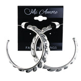 Silver-Tone Acrylic Dangle-Earrings #LQE4312
