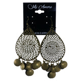 Antique Dangle-Earrings Gold-Tone Color  #LQE4373