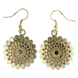 Flower Dangle-Earrings Gold-Tone Color  #LQE4488