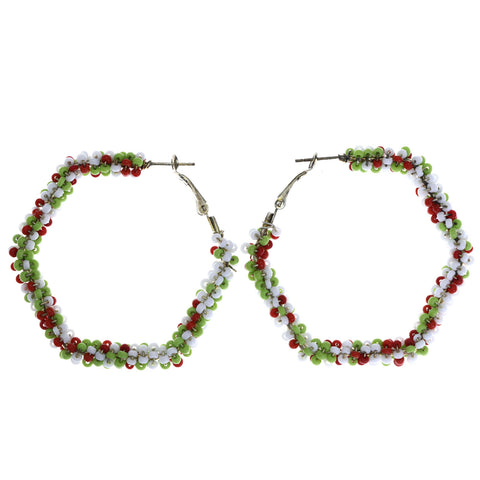 Mi Amore Hoop-Earrings Multicolor/Silver-Tone