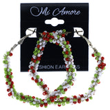 Mi Amore Hoop-Earrings Multicolor/Silver-Tone