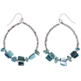 Mi Amore Dangle-Earrings Silver-Tone/Blue
