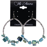 Mi Amore Dangle-Earrings Silver-Tone/Blue