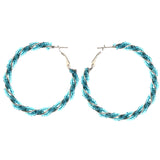Mi Amore Hoop-Earrings Blue/Silver-Tone