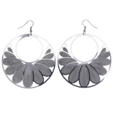 Mi Amore Leaf Dangle-Earrings Silver-Tone