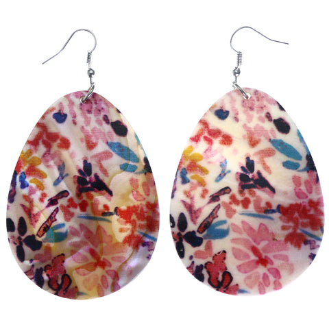Mi Amore Flower Dangle-Earrings Multicolor/White