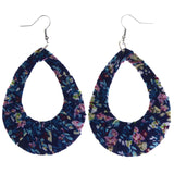 Mi Amore Glitter Sparkle,Flower Dangle-Earrings Blue & Multicolor
