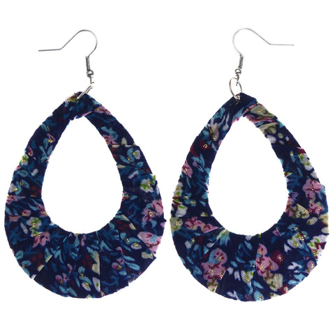 Mi Amore Glitter Sparkle,Flower Dangle-Earrings Blue & Multicolor