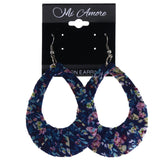 Mi Amore Glitter Sparkle,Flower Dangle-Earrings Blue & Multicolor