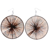 Mi Amore String Art Butterfly Dangle-Earrings Brown & Black