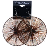 Mi Amore String Art Butterfly Dangle-Earrings Brown & Black