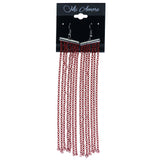 Mi Amore Dangle-Earrings Red/Silver-Tone