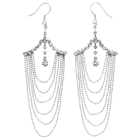 Mi Amore Dangle-Earrings Silver-Tone