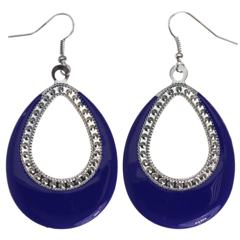 Mi Amore Dangle-Earrings Blue/Silver-Tone